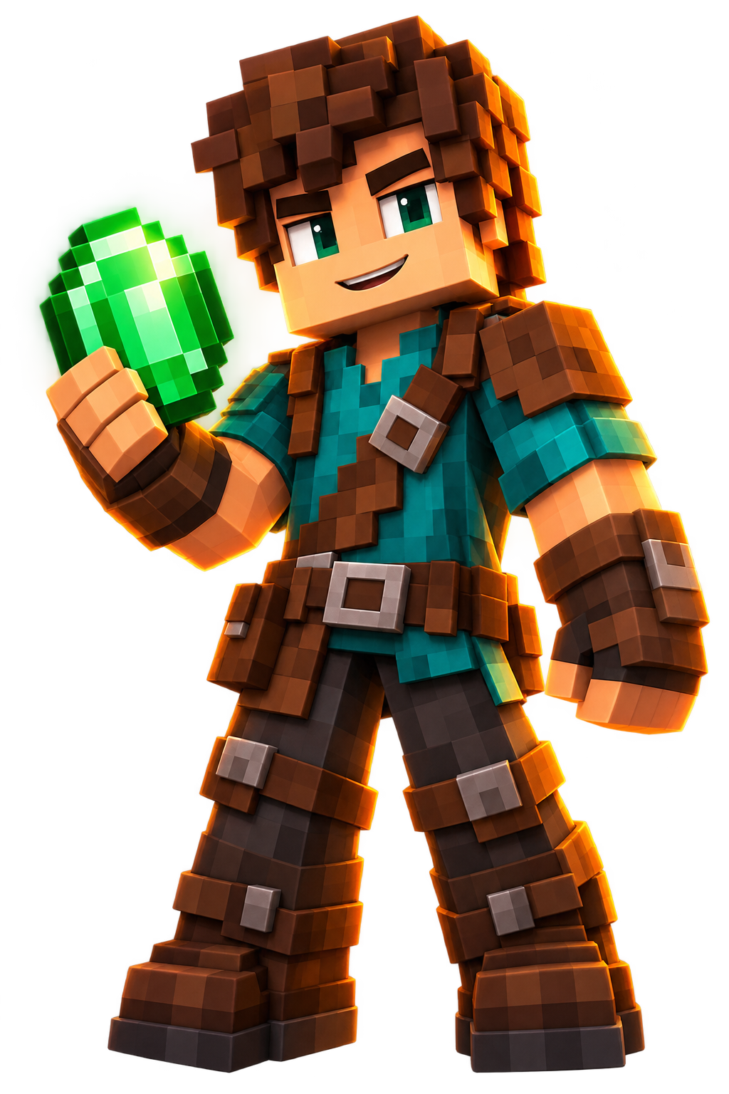 Zümrüt tutan Minecraft maceracısı